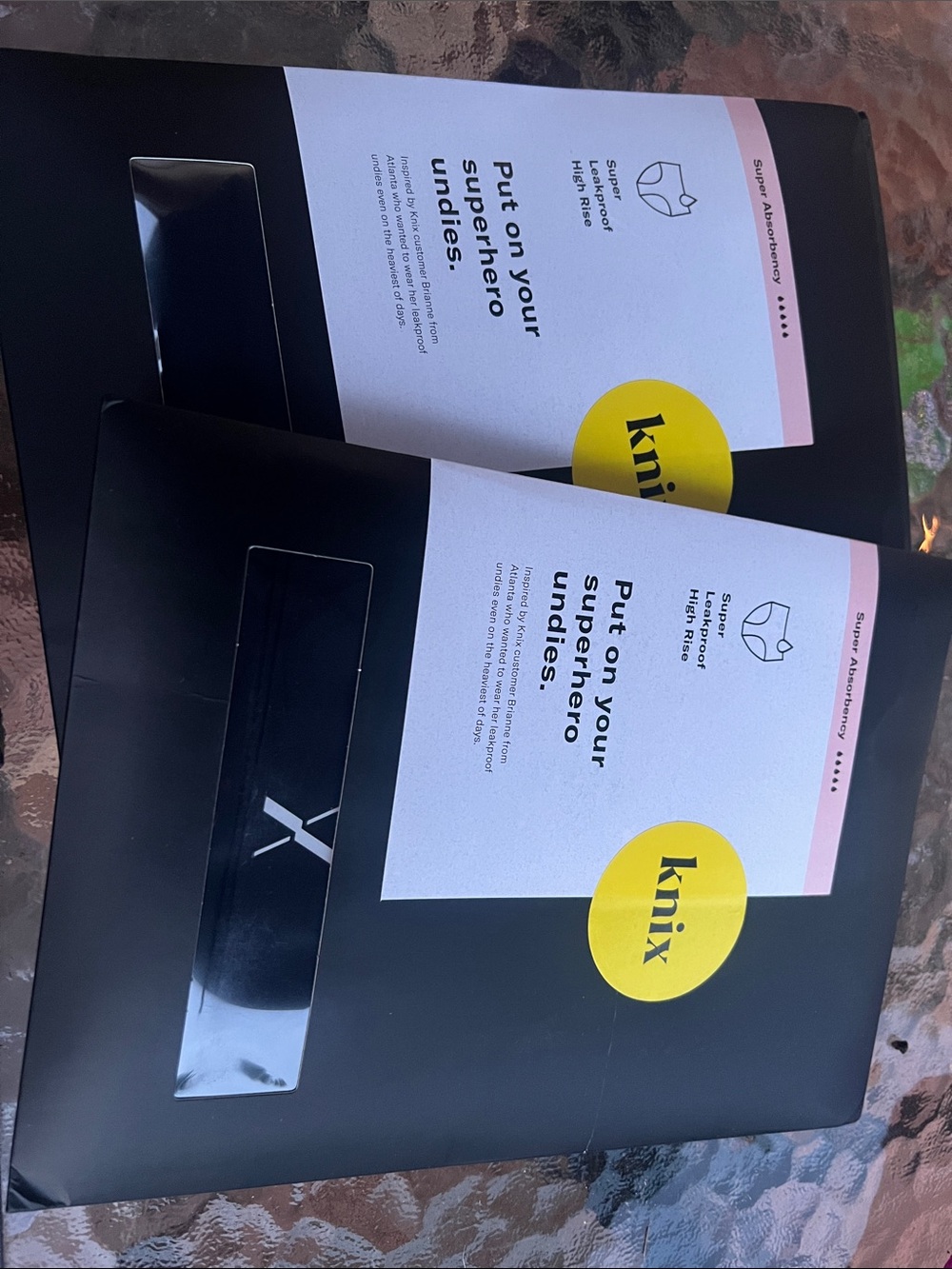 knix Black Undies Pack with Yellow Logo Accents